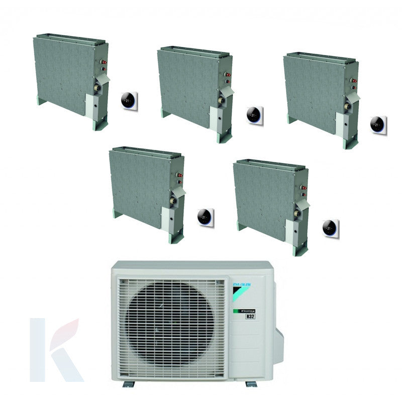 Solarics Daikin Bodenkanal - 9000 + 9000 + 9000 + 12000 + 12000 BTU - Ext. 5MXM90A9 – Klimaanlage Multisplit-Set (5x1)