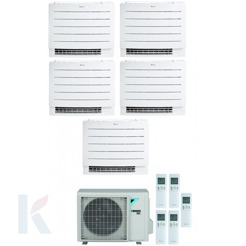 Solarics Daikin Standgerät Perfera - 9000 + 9000 + 9000 + 9000 + 12000 BTU - Ext. 5MXM90A9 – Multisplit Set Klimagerät (5x1)