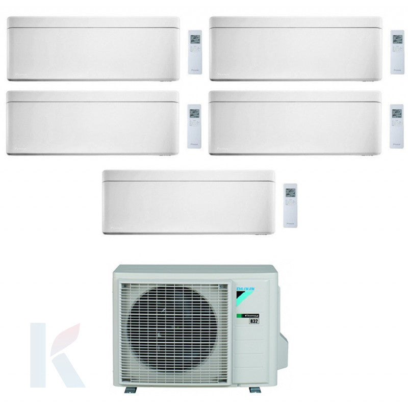 Solarics Daikin Stylish White - 9000 + 9000 + 12000 + 12000 + 12000 BTU - Ext. 5MXM90A9 – Multisplit Set Klimagerät (5x1)