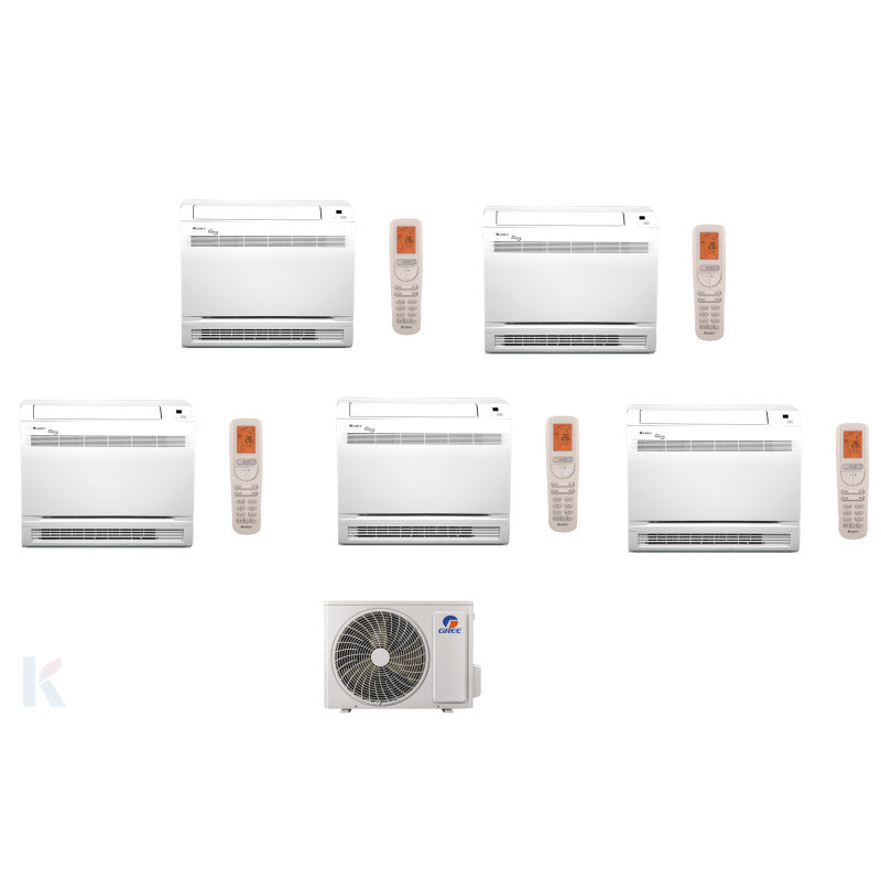 Solarics Gree Console - 9000 + 12000 + 12000 + 12000 + 12000 BTU - Ext. FM 42 – Multisplit Set Klimagerät (5x1)
