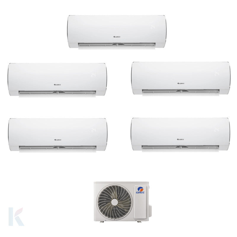 Solarics Gree Fair - 9000 + 12000 + 12000 + 12000 + 12000 BTU - Ext. FM 42 – Multisplit Set Klimagerät (5x1)