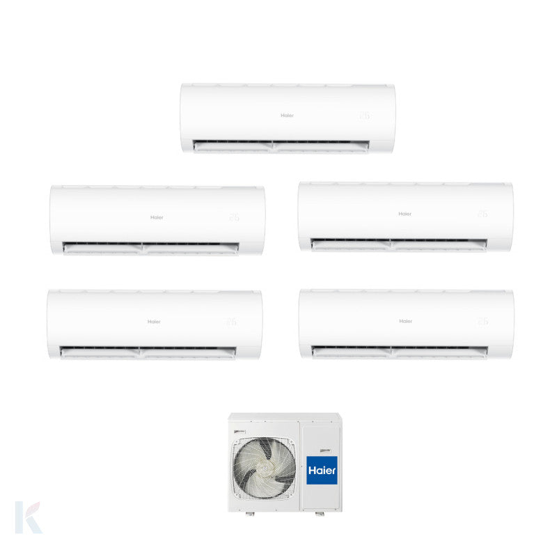 Solarics Haier Pearl Premium - 9000 + 9000 + 9000 + 9000 + 18000 BTU - Ext. 5U105S2SS5FA – Multisplit Set Klimagerät (5x1)