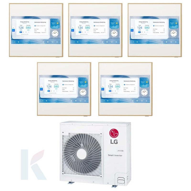 Solarics Lg Artcool Gallery Premium - 9000 + 9000 + 9000 + 9000 + 9000 BTU - Ext. MU5R30 – Klimaanlage Multisplit Set (5x1)