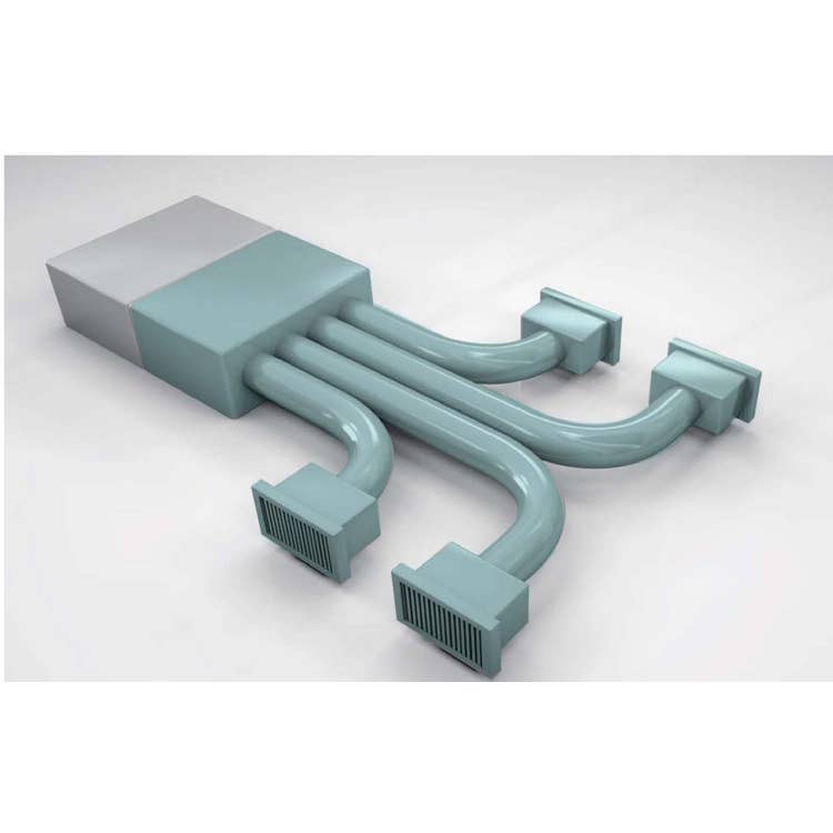 Air Control EASY KIT Luftverteilsystem 4 Zonen für Daikin FBA100A, FBA125A und FBA140A, bestehend aus Ausblas-Plenum und Luftverteilkomponenten EASYKIT4Z-PLC-FBA100