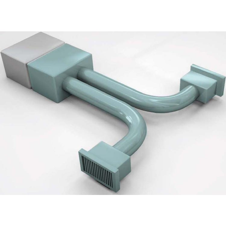 Air Control EASY KIT Luftverteilsystem 2 Zonen für Toshiba RAV-HM901BTP-E, bestehend aus Ausblas-Plenum und Luftverteilkomponenten EASYKIT2Z-PLC-RAV-HM901BTP-E