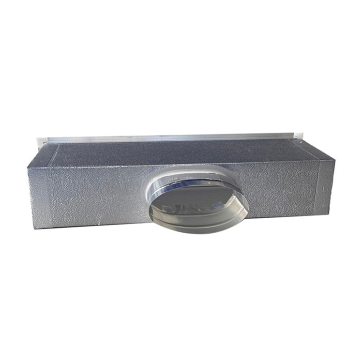Air Control Anschlusskasten für Ausblasgitter aus Polyurethan, Anschluss hinten, H. 20 × L. 45 × T. 20 cm, nur Zuluft, inkl. Anschlussstutzen für Flexschlauch PLP-U-400X150-1A-P