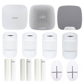 Ajax System Hub Wireless Einbruchmeldeanlage Kit mit Hub 100 Zone 2G Control Panel Weiß