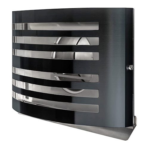 Paneir ALFA HR 150 BLACK – Design-Lüftungsgitter, Edelstahl, schwarz, Rohr 150 mm
