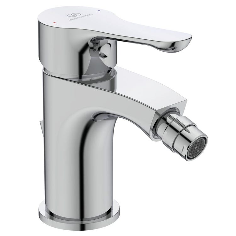 Ideal Standard Einhebel-Bidetmischer, mit festem Auslauf, mit Ablauf, Chromoberfläche ALPHA BC652AA