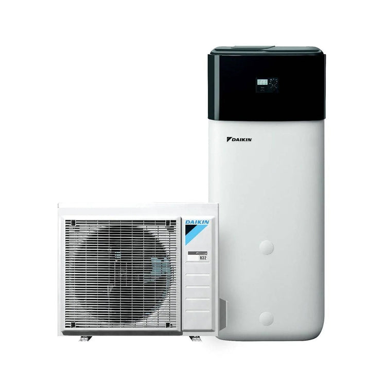 Daikin Bivalente Wärmepumpe für Heizung, Kühlung und Warmwasserbereitung, Außengerät 6 kW, Speicher 500 l mit Zusatzheizer 3 kW ALTHERMA R ECH2O COMPACT BIV SB.EHSXB508D/06R3
