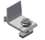 Van der Valk Aluminium corner bracket for with stainless steel hammerhead bolt M8x20 and lock nut (729521)