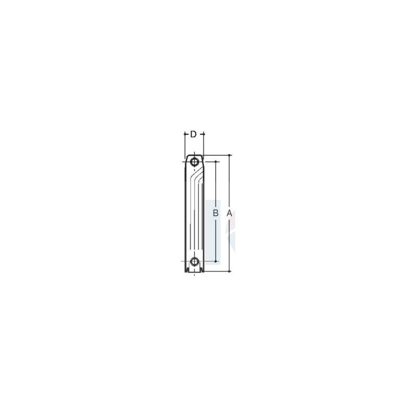 Solarics Baxi 194A38001 – Aluminium-Heizkörperelement Dubal 80