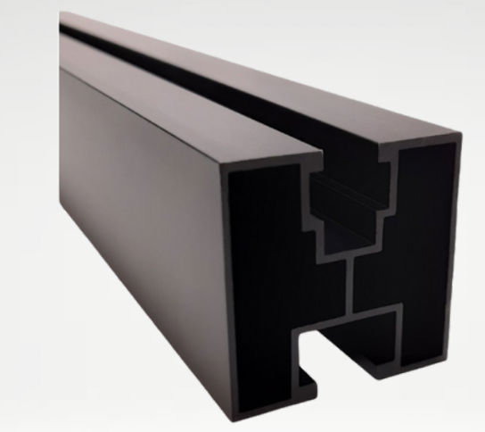 Z-ECO Aluminum profile bolt black L:2200mm: ZE-4-1-12200B