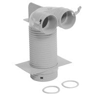 Vaillant 20176832 – Anschluss für 125-mm-Ventil, 90°-Winkel, für zwei 75x62-mm-Rundluftkanäle – recoVAIR
