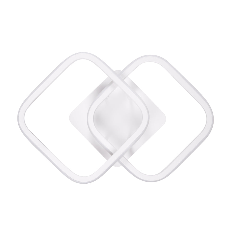 Erste LED-Wandleuchte Aria, 28 W, 3 Lichtfarben, Ein/Aus, IP20, weiß