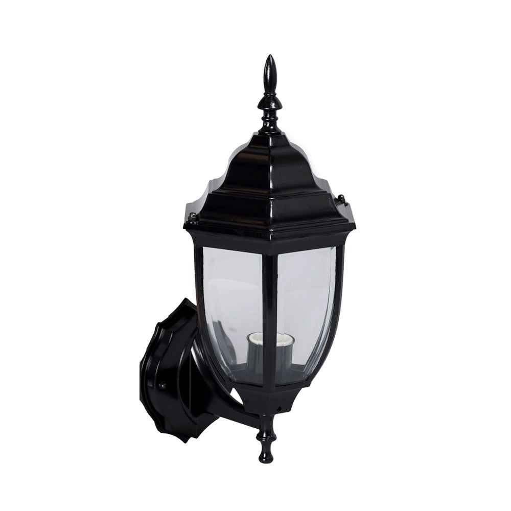 Erste Außenwandleuchte Corint, E27, 60 W, IP44, schwarz