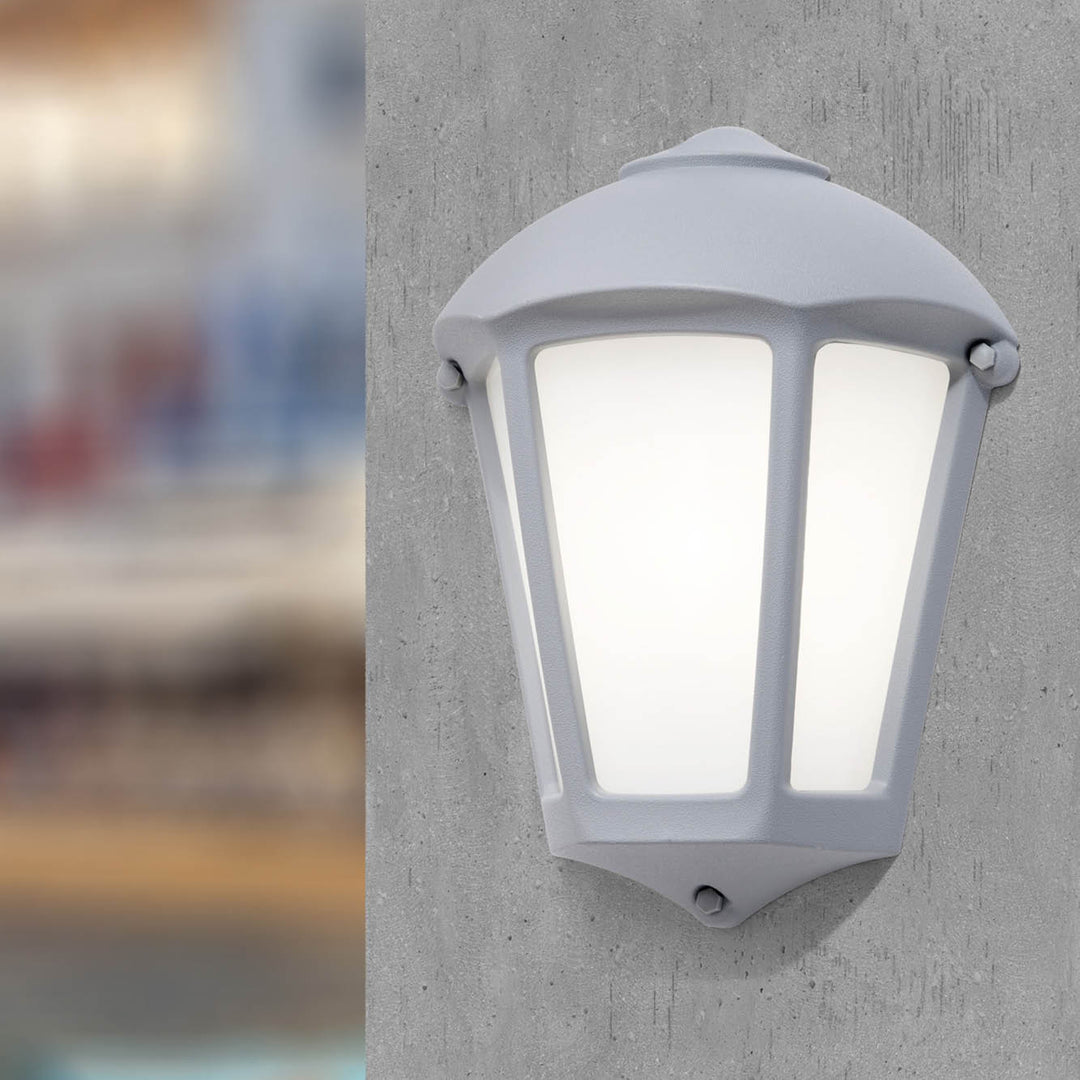 Fumagalli Außenwandleuchte Fabio, E27, IP55, grau