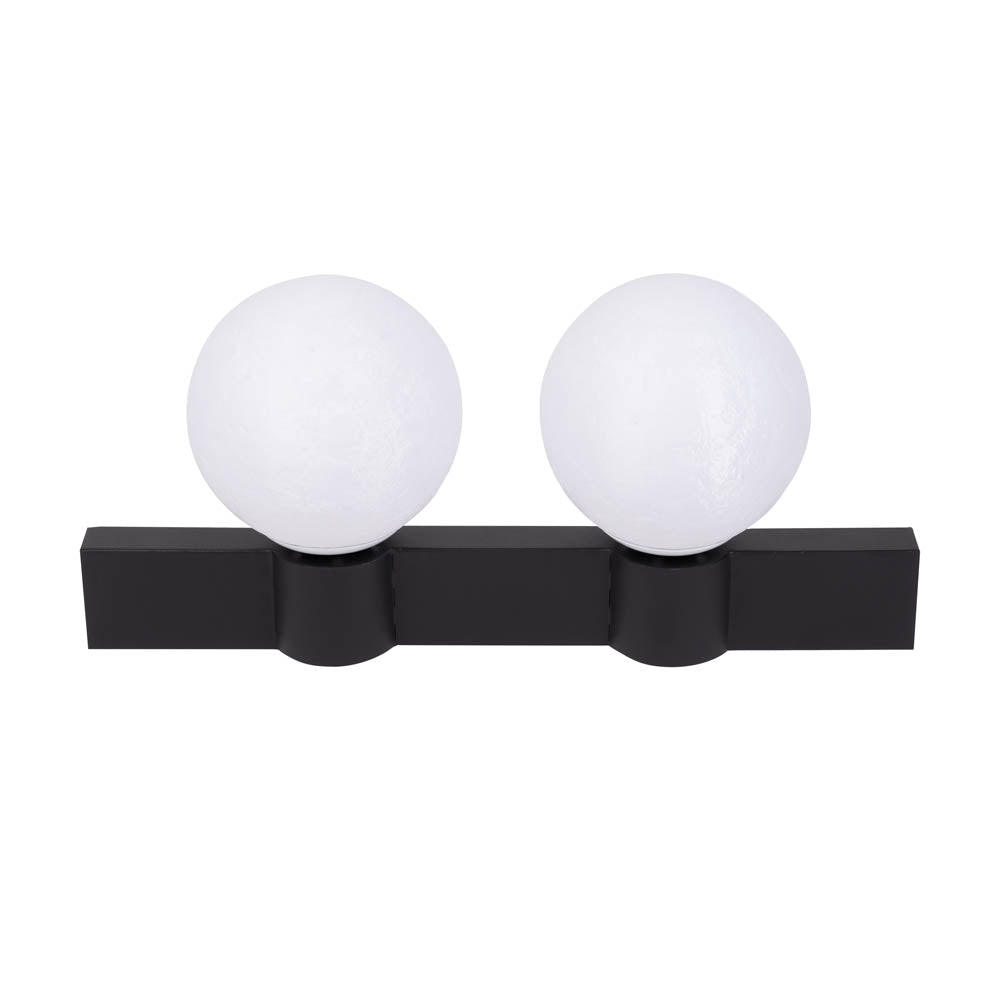 Erste Wandleuchte Glace, 2x E27, IP20, schwarz/weiß