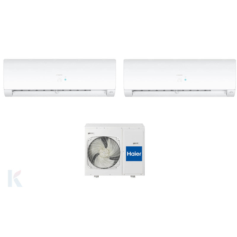 Solarics Haier Flexis Plus-WH - 9000 + 12000 BTU - Ext. 2U40S2SM1FA – Ar Condicionado Conjunto Multisplit (2x1)