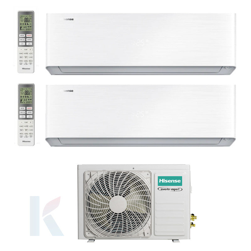 Solarics Hisense Energy Pro X Branco - 12000 + 18000 BTU - Ext. 3AMW62U4RJC – Ar Condicionado Conjunto Multisplit (2x1)