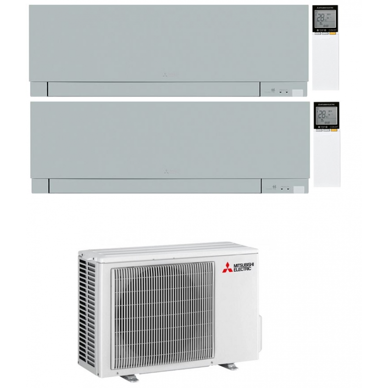 Mitsubishi Multisplit-Klimaanlage (2x1) – Kirigamine Zen Silver – 12000 + 12000 BTU – Ext. MXZ-2F53VF