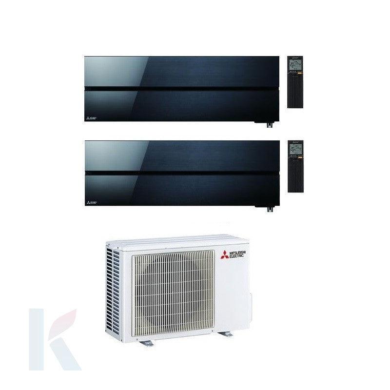 Solarics Mitsubishi Kirigamine Style Black - 9000 + 18000 BTU - Ext. MXZ-2F53VF – Multisplit-Set