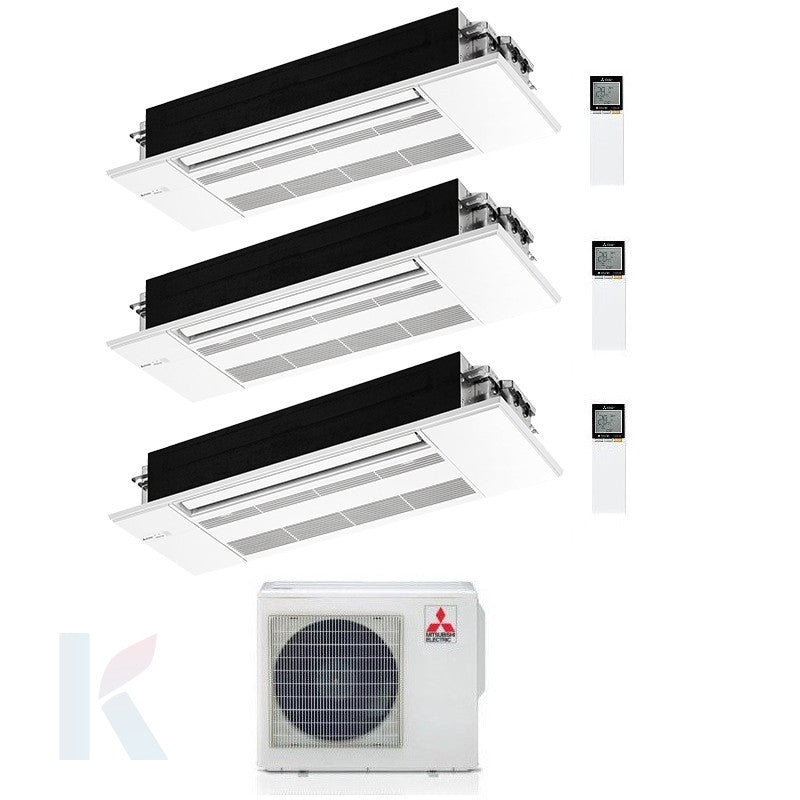 Solarics Mitsubishi 1-way Cassette - 9000 + 9000 + 12000 BTU - Ext. MXZ-3F54VF – Multisplit-Set