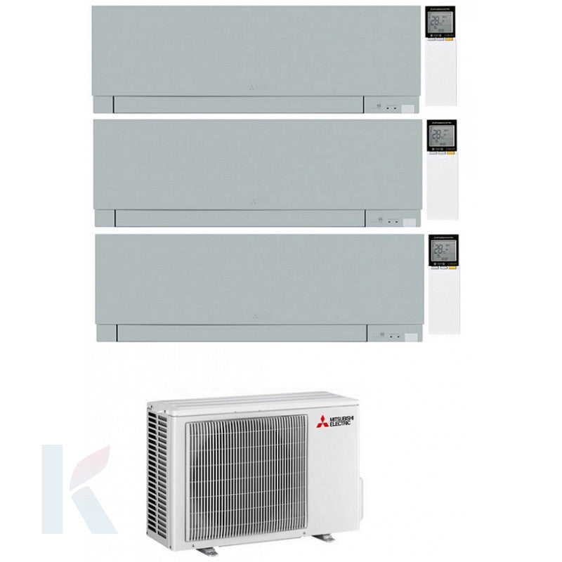 Solarics Mitsubishi Kirigamine Zen Silver - 12000 + 12000 + 12000 BTU - Ext. MXZ-3F68VF – Multisplit-Set