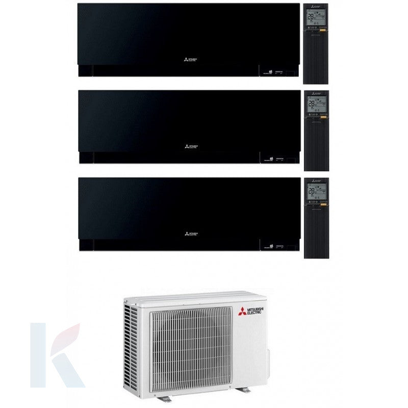 Solarics Mitsubishi Kirigamine Zen Black - 9000 + 9000 + 18000 BTU - Ext. MXZ-3F54VF – Multisplit-Set