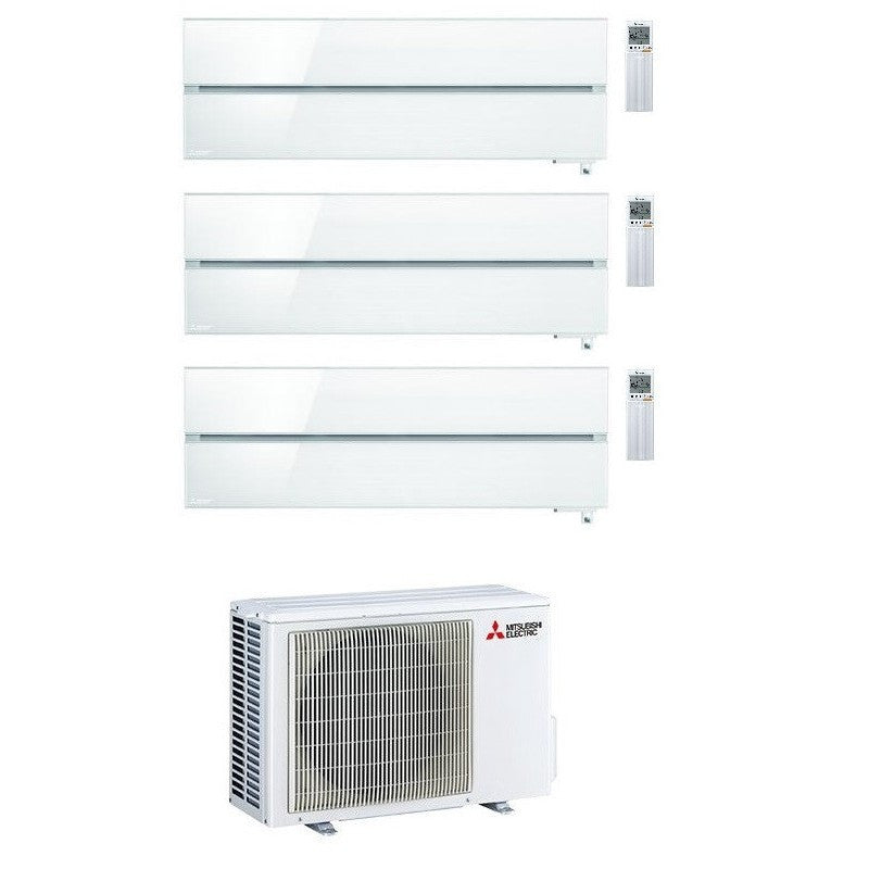 Mitsubishi Multisplit-Klimaanlage (3x1) – Kirigamine Style White – 9000 + 18000 + 18000 BTU – Ext. MXZ-4F72VF