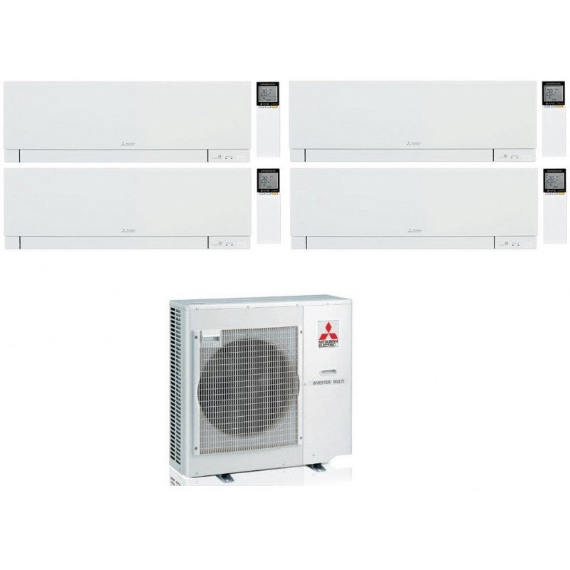 Mitsubishi Multisplit-Klimaanlage (4x1) – Kirigamine Zen White – 9000 + 9000 + 9000 + 18000 BTU – Ext. MXZ-4F83VF
