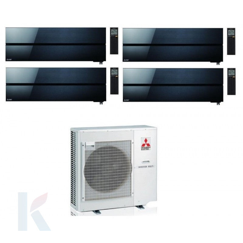 Solarics Mitsubishi Kirigamine Style Black - 12000 + 12000 + 12000 + 12000 BTU - Ext. MXZ-4F83VF – Multisplit-Set