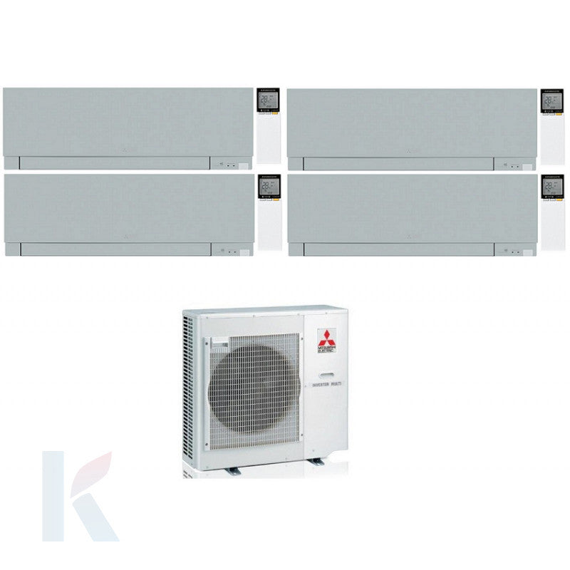 Solarics Mitsubishi Kirigamine Zen Silver - 9000 + 9000 + 12000 + 18000 BTU - Ext. MXZ-4F83VF – Multisplit-Set