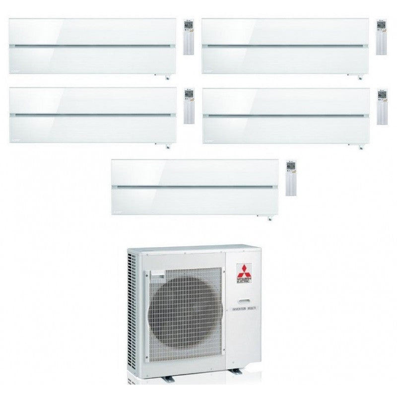 Mitsubishi Multisplit-Klimaanlage (5x1) – Kirigamine Style White – 9000 + 9000 + 9000 + 9000 + 9000 BTU – MXZ-5F102VF