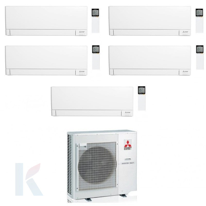 Solarics Mitsubishi MSZ-AY - 9000 + 9000 + 12000 + 12000 + 18000 BTU - Ext. MXZ-5F102VF – Multisplit-Set