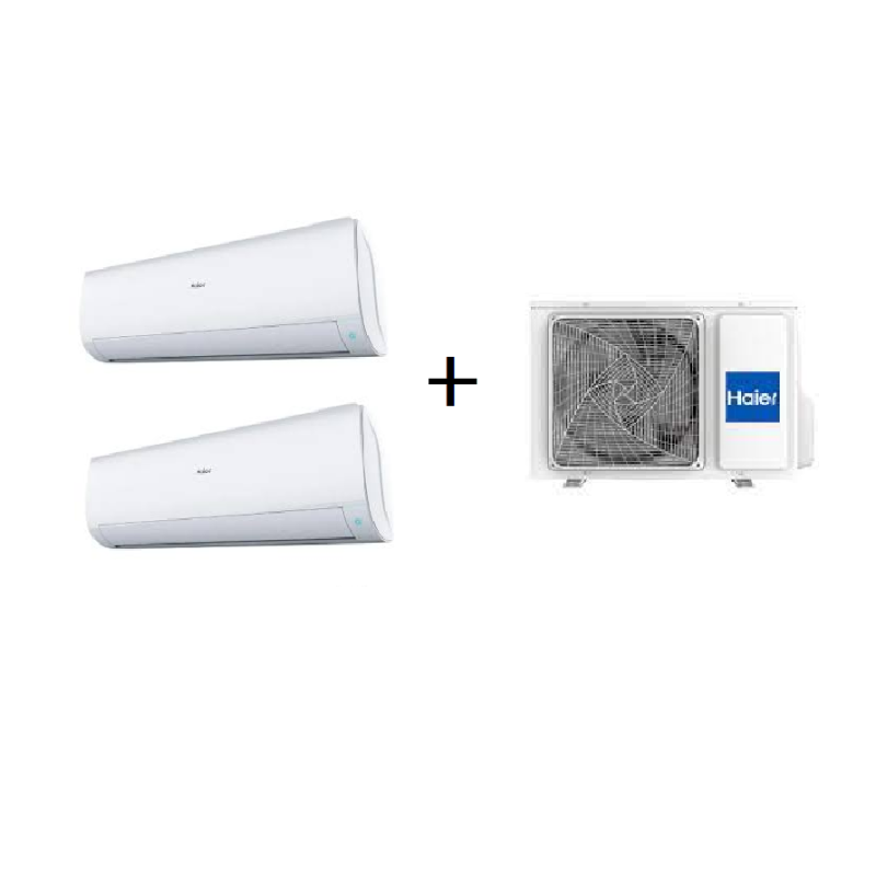 Solarics Haier Flair Plus - 7000+9000 Btu - Un. Ext. 2U40S2SM1FA-2 – Klimaanlagen-Multisplit-Sets