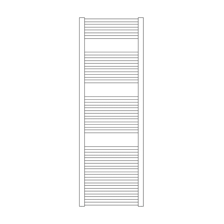 Irsap Badheizkörper ARES Chrom, 28 Rohre, 3 Segmente, H 146,2 × B 50 × T 3 cm, Chrom (Farbcode 50) EIL053B50IR01NNN01