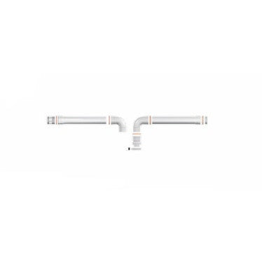 Ariston Kit doppelter Abfluss Ø80 Condens weiß 3318370