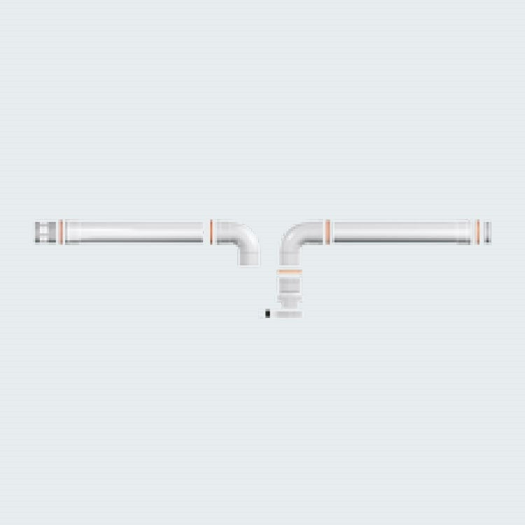 Ariston Doppelabfluss-Kit Ø80 Condens grau 3319161