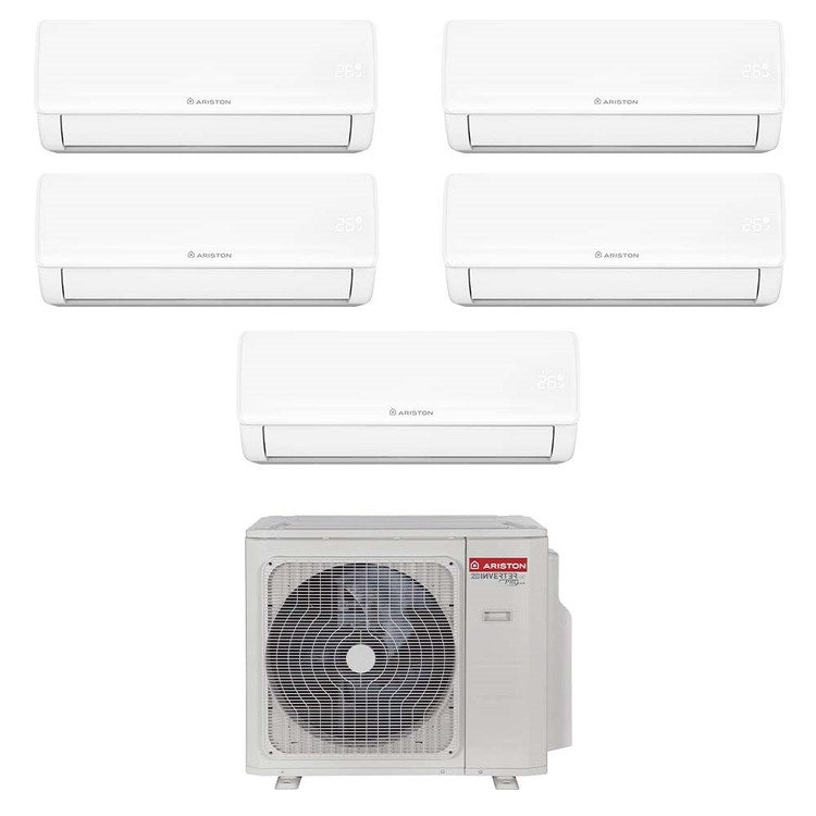 Ariston 5-fach-Split-Klimagerät NEVIS NET, Wandgerät, Inverter, WLAN, Weiß – Außengerät R32 12,4 kW, Innengeräte 9000+9000+9000+9000+9000 BTU 3381263+4213037+4213037+4213037+4213037+4213037