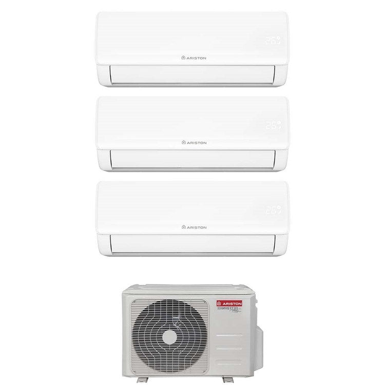 Ariston 3-fach-Split-Klimagerät NEVIS NET, Wandgerät, Inverter, WLAN, Weiß – Außengerät R32 5,3 kW, Innengeräte 9000+9000+9000 BTU 4219015+4213037+4213037+4213037