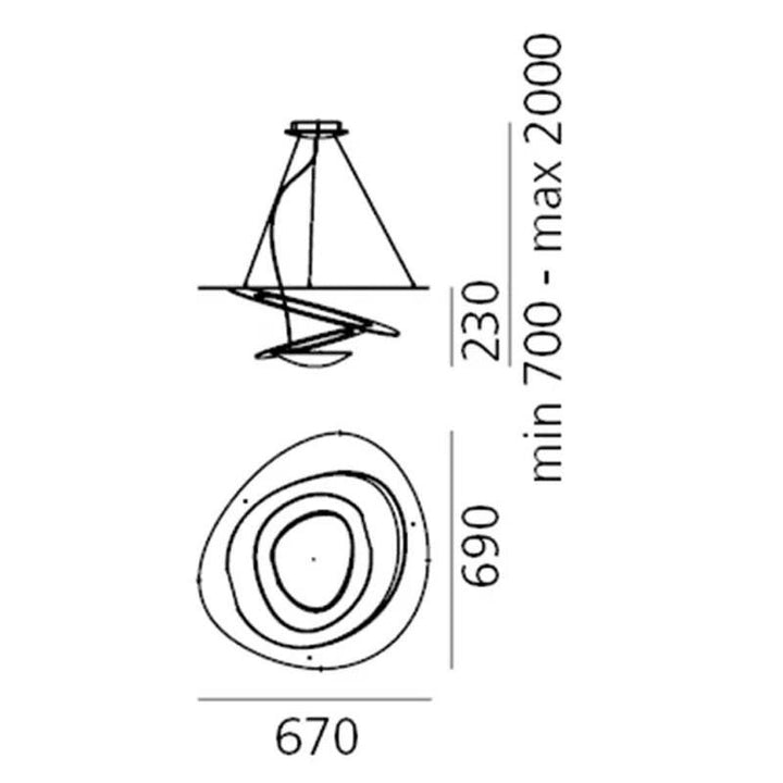 Artemide Pirce Mini LED Hängeleuchte 44 W