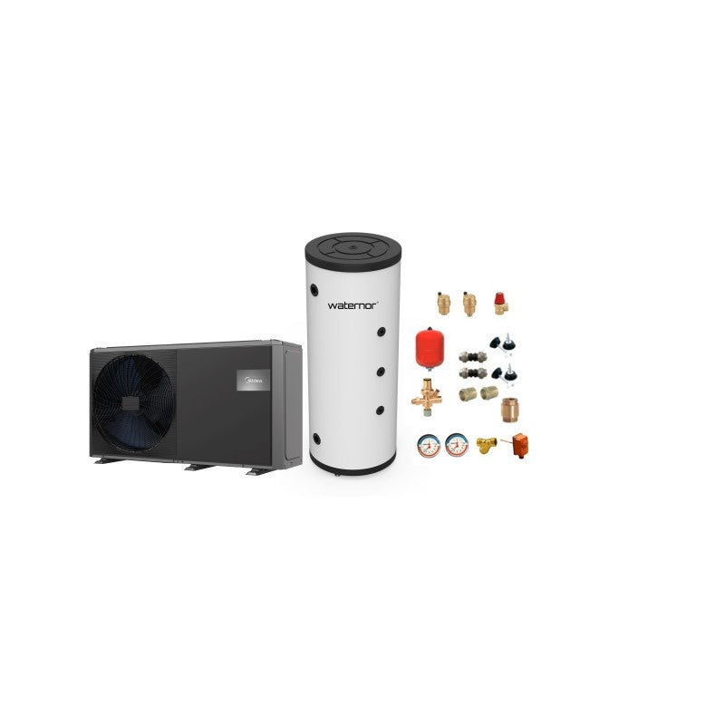 Solarics Waternor Aq. zentral + Warmwasser – Artic HT V14WD2RN7 KIT + 300L hygienischer Trägheitstank