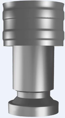 Bartholomäus gebavent Dachhaubenkopf Typ FDL-K DN 100 Lüftung, grau - Art. 9-2011000G