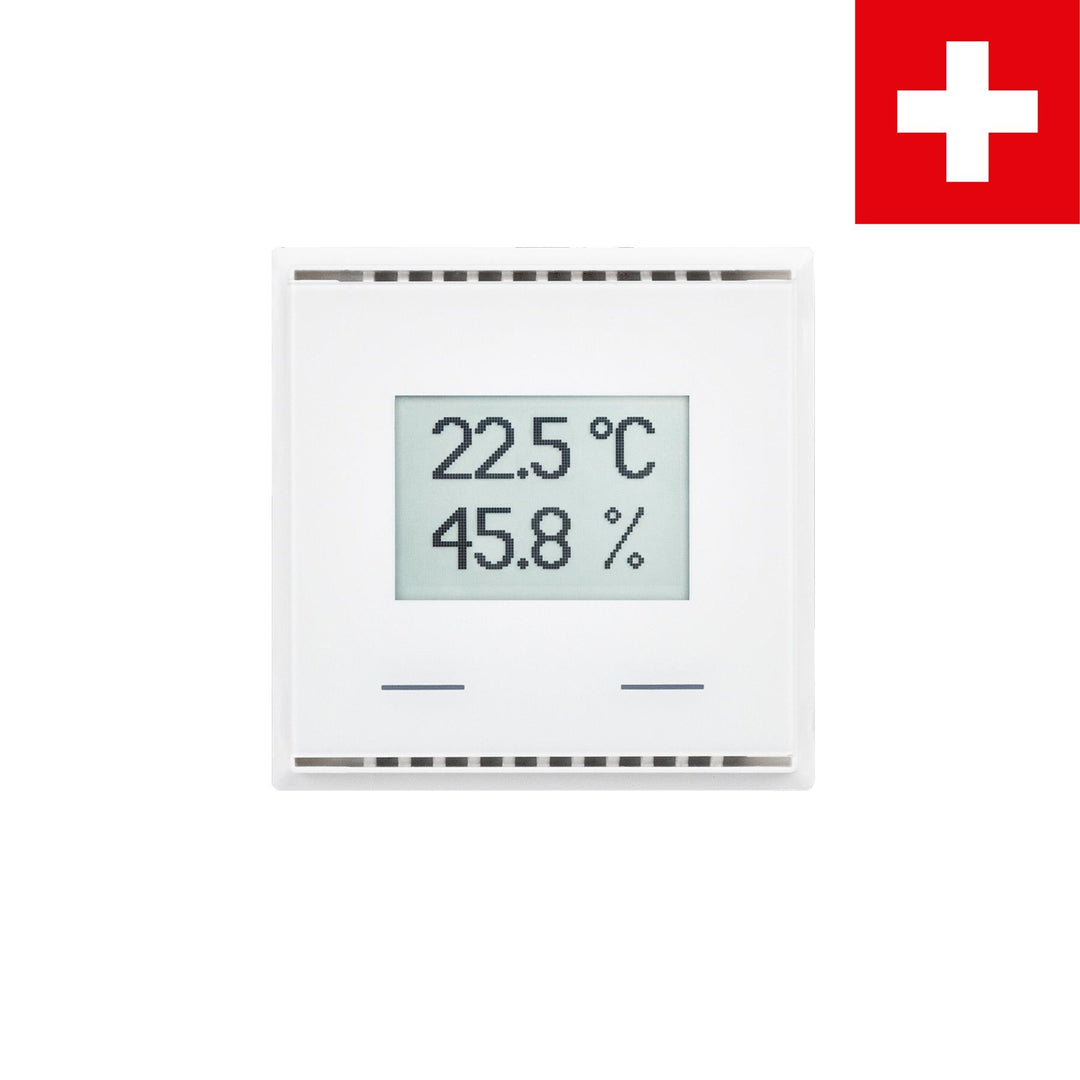 Elsner Elektronik Gebäudeautomation Innenraumsensor KNX TH-UP Touch CH, Reinweiß RAL 9010 - Art. 70637