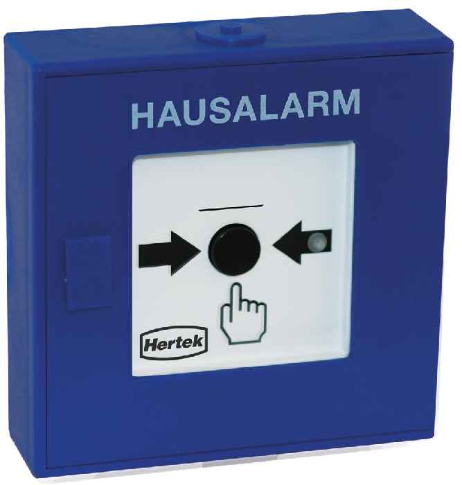 Hertek XP95 Handmelder (ABS, blau, Hausalarm, IP42, Isolator) - Art. BIM202