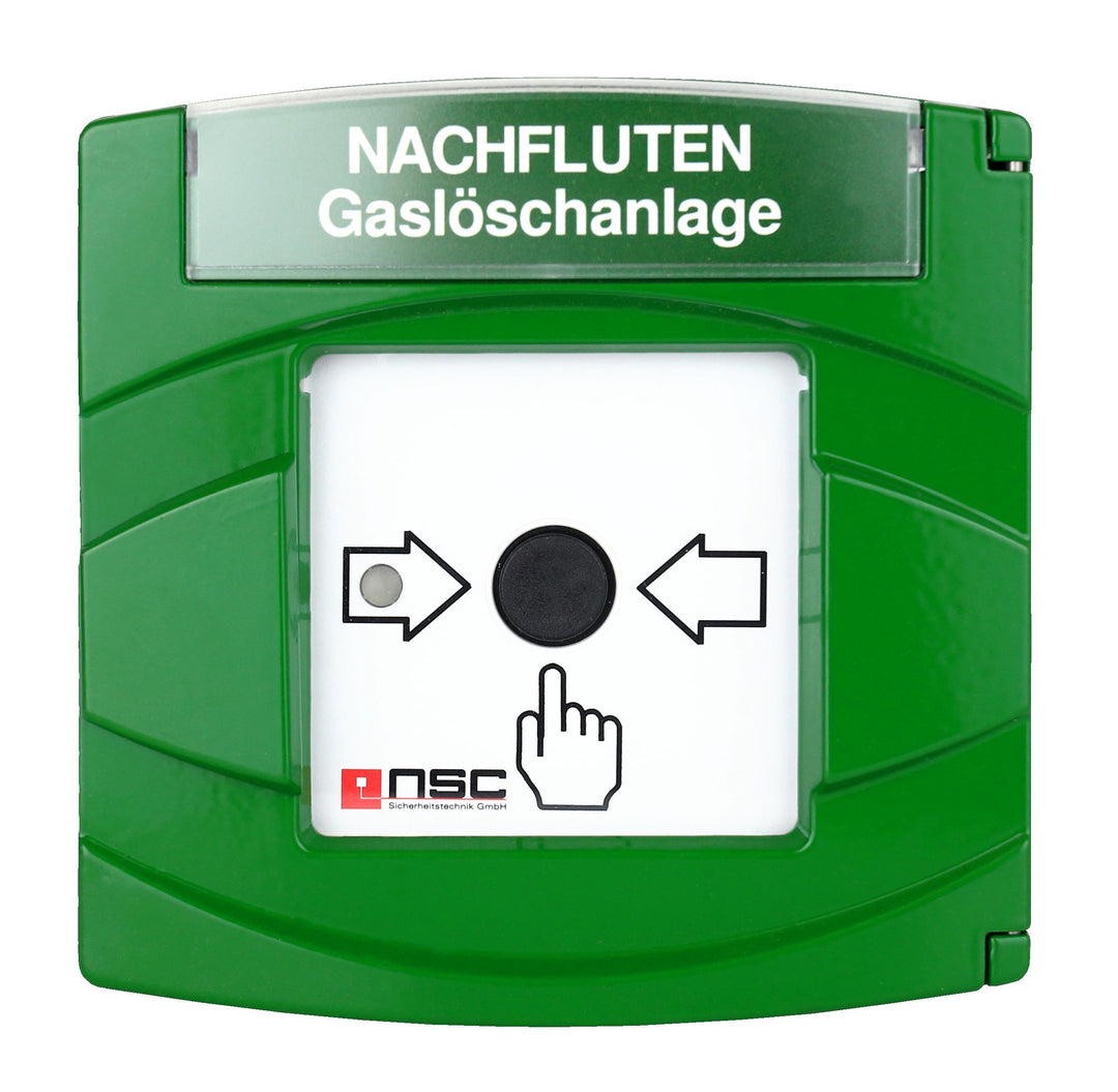 NSC Sicherheitstechnik Handfeuermelder grün, Alu-Gehäuse, EN12094-3 - Art. B03316-20