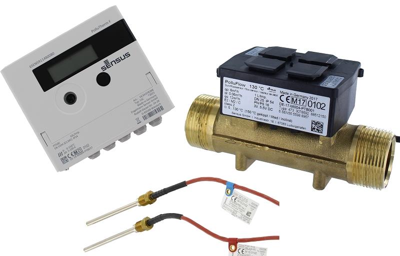 Sensus Kombinierter WMZ PoThF-Set PF130 Qp 3,5 B DN25 L:150 AG1 1/4" PN16 100/6,0 wM-Bus
