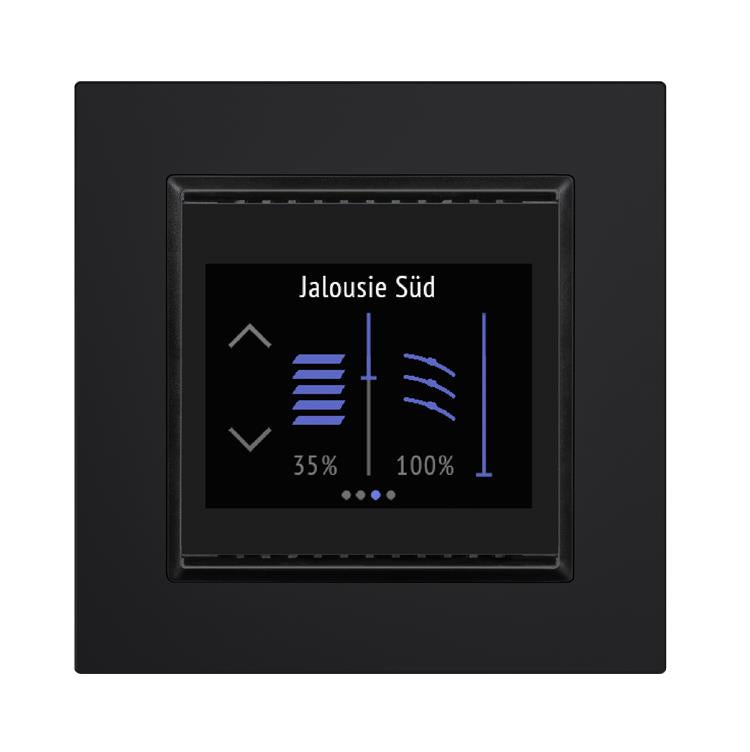 Elsner Elektronik Gebäudeautomation Raum-Controller Cala Touch KNX AQS/TH CH, Tiefschwarz RAL 9005 - Art. 70823