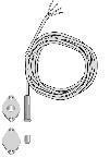 ABI-Sicherheitssysteme Einbaumagnetkontakt EMK 46S G3 MN 8,Kl.C - Farbe weiß, 5 m Kabel - Art. 2116-5W